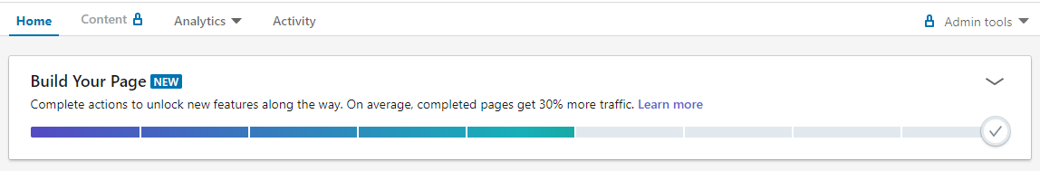 LinkedIn Build Your Page