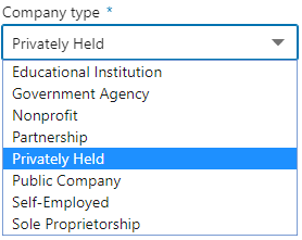 LinkedIn Company Page Company Type