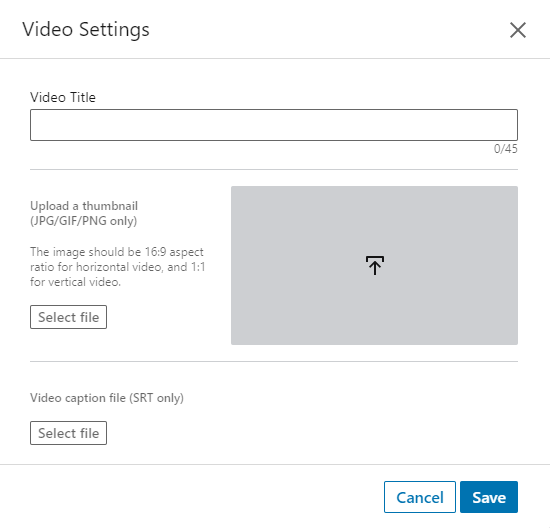 LinkedIn Company Page Create Video Post